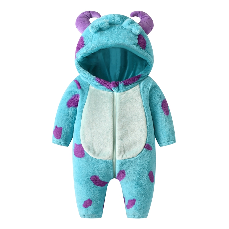 Spiderman Jumpsuit Kids - เด็กวัยหัดเดินเด็กทารกเพศหญิงฮาโลวีนเครื่องแต่งกายการ์ตูนสัตว์HoodedขนแกะJumpsuit Romperฤดูใบไม้ร่วงฤดูหนาวเสื้อผ้า