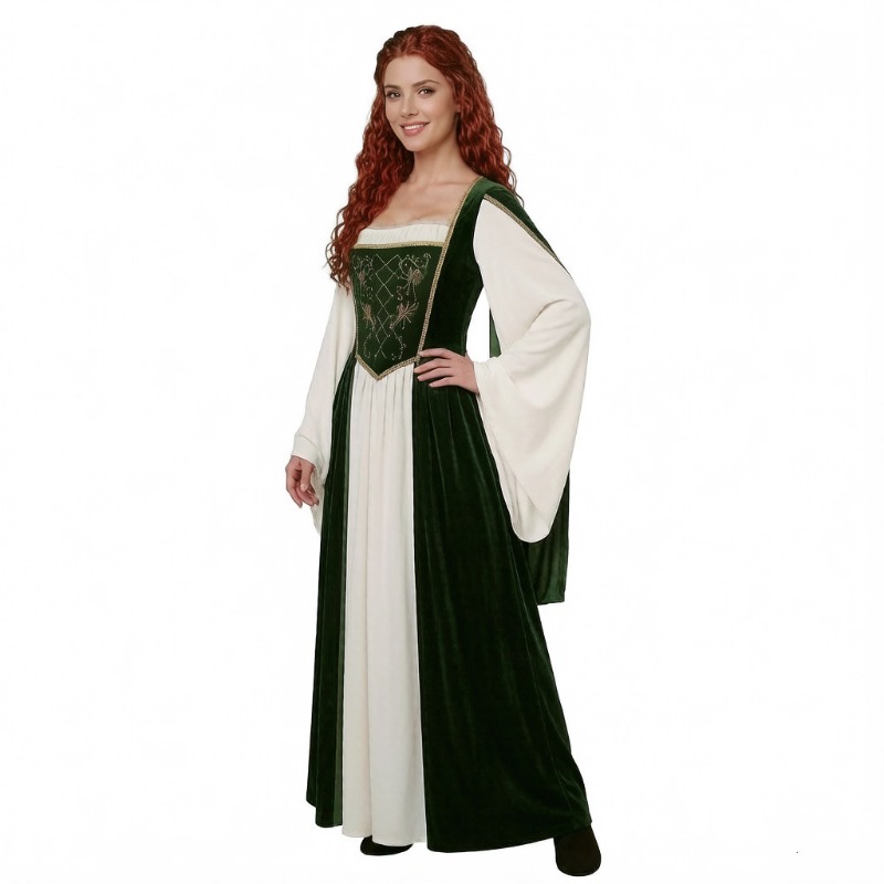 ชุดคอสเพลย์ยุคกลางใหม่ ชุดเดรส - Medieval Renaissance Dress Women บทวิจารณ์และราคา