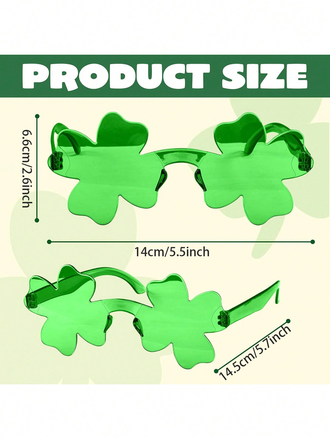 12/6/1 คู่ แว่นตาลายโคลเวอร์สี - Party Supplies บทวิจารณ์และราคา