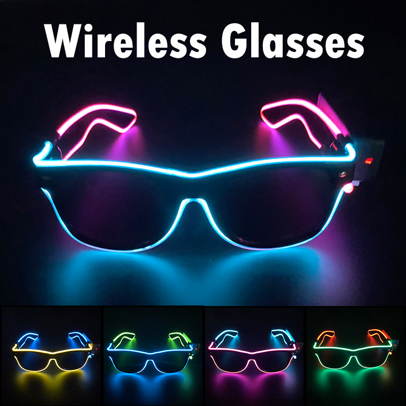 ไร้สาย Cool LED แว่นตากันแดดสํ - Glow In The Dark Party Glasses บทวิจารณ์และราคา